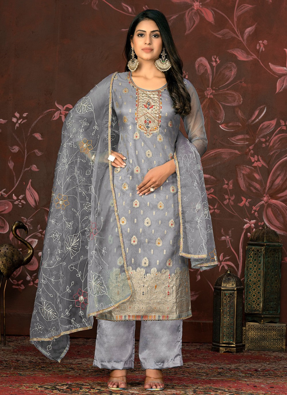 Organza Salwar Suit - T2056