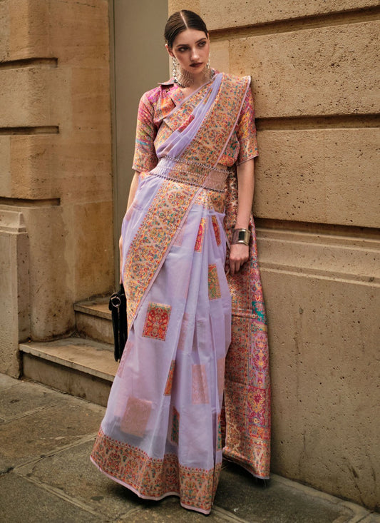 Classic Weaving Zari Handloom Silk Saree - S4355