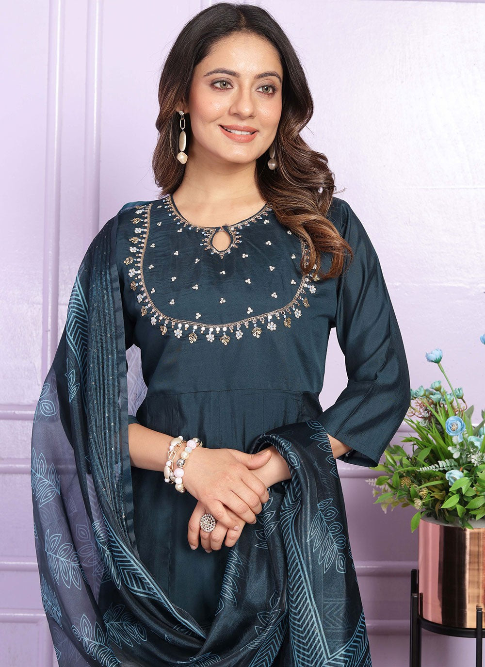 Silk Salwar Suit - T2851