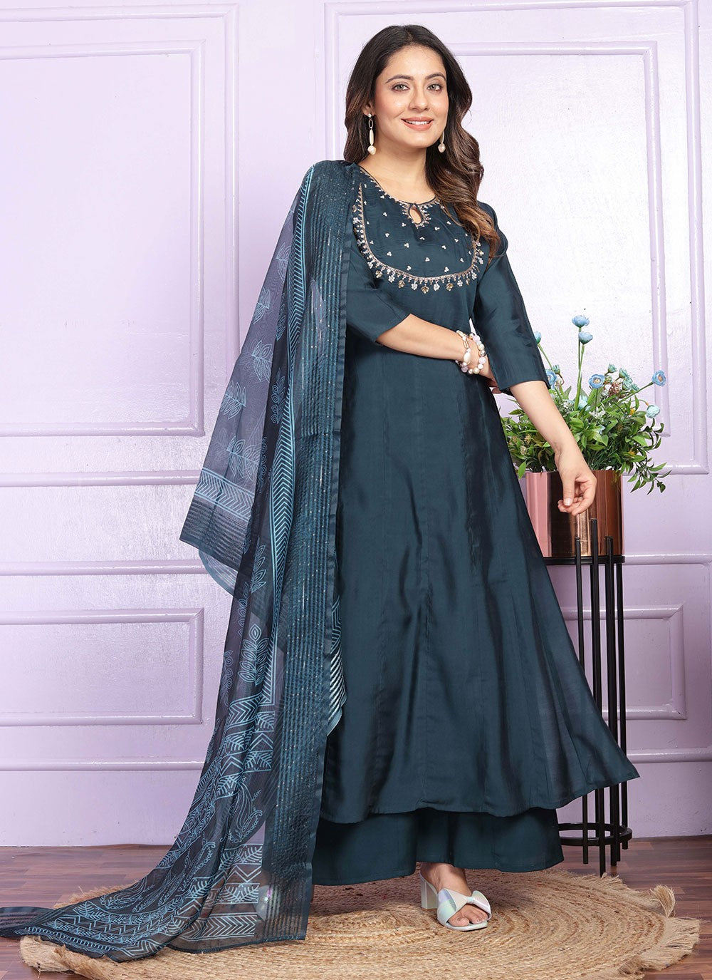 Silk Salwar Suit - T2851