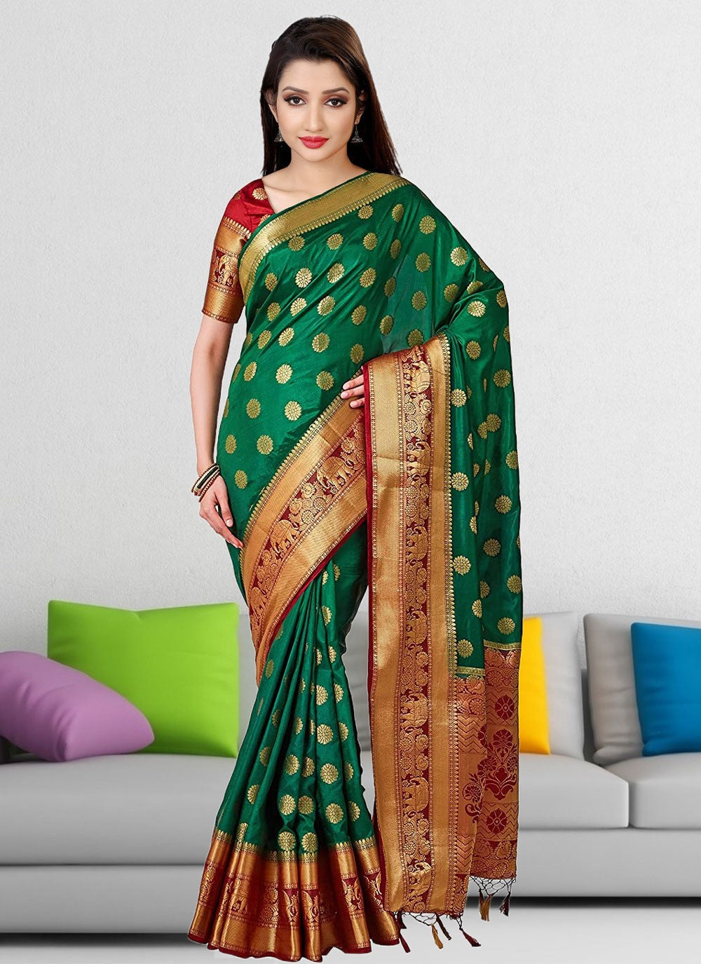 Trendy Hand Embroidery Georgette Saree - S1806