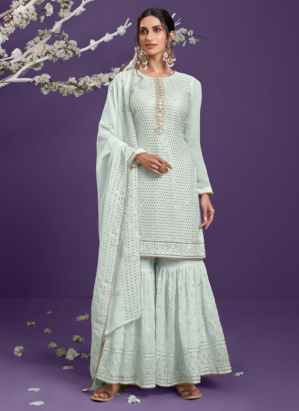 Georgette Palazzo Suit - T799