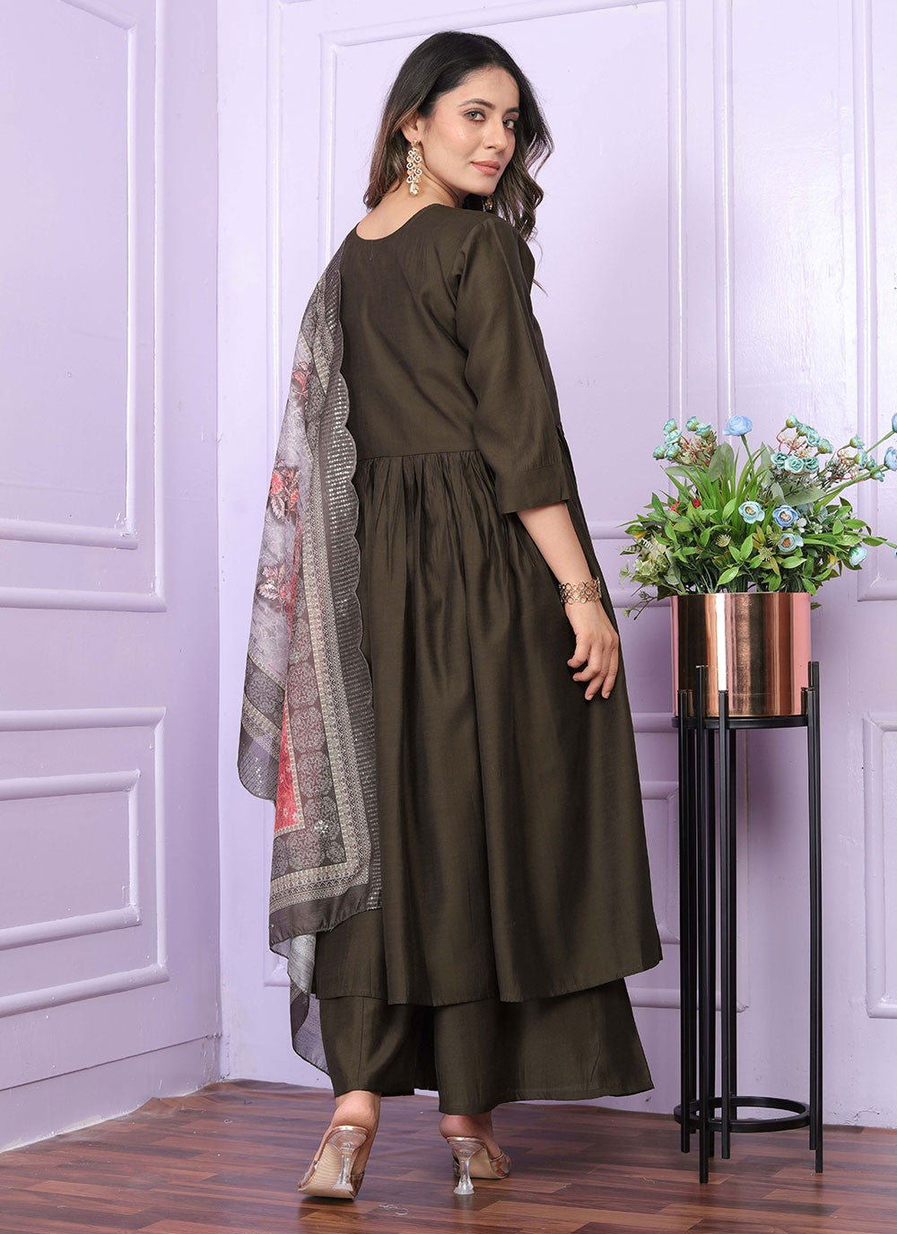 Silk Salwar Suit - T2851