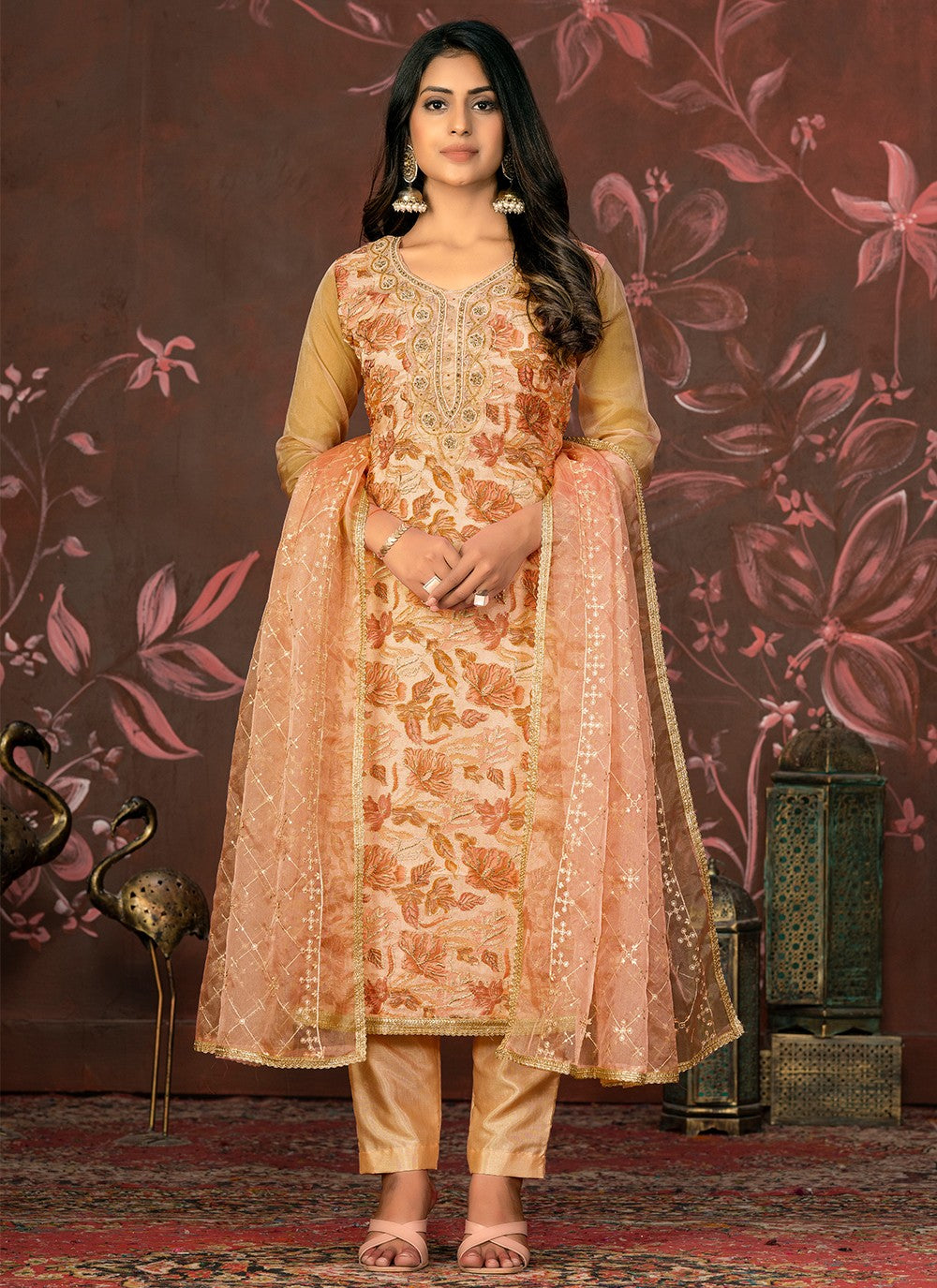 Organza Salwar Suit - T1985