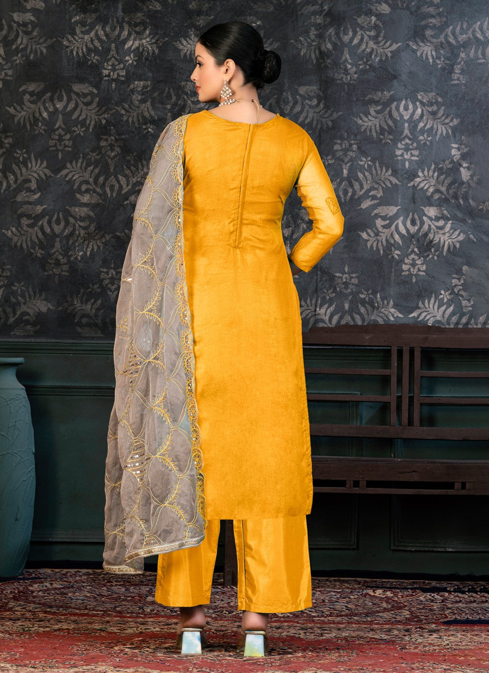 Organza Salwar Suit - T1384