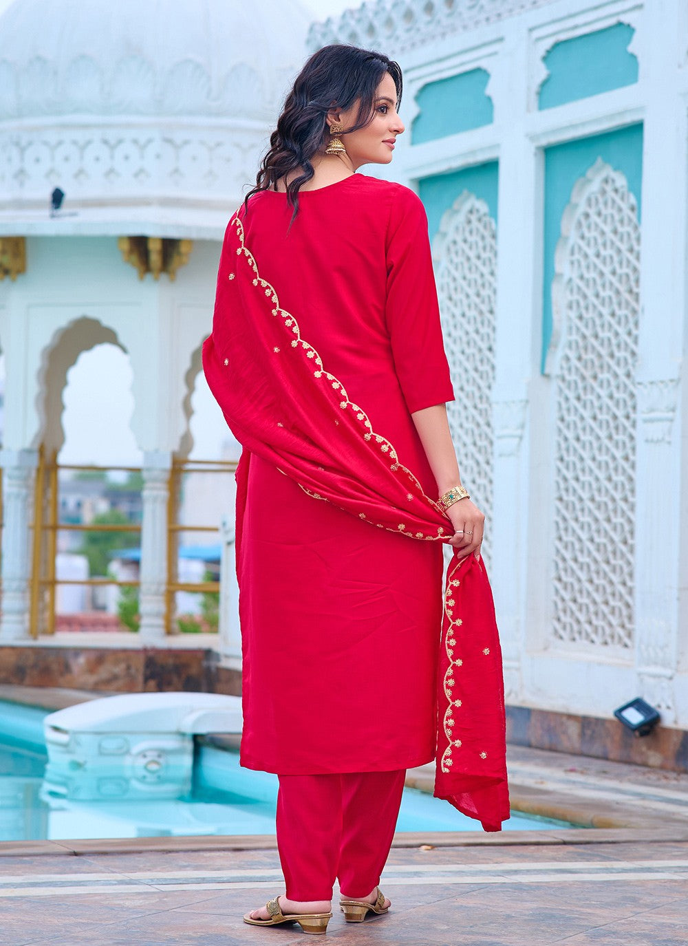 Chanderi Salwar Suit - T3064