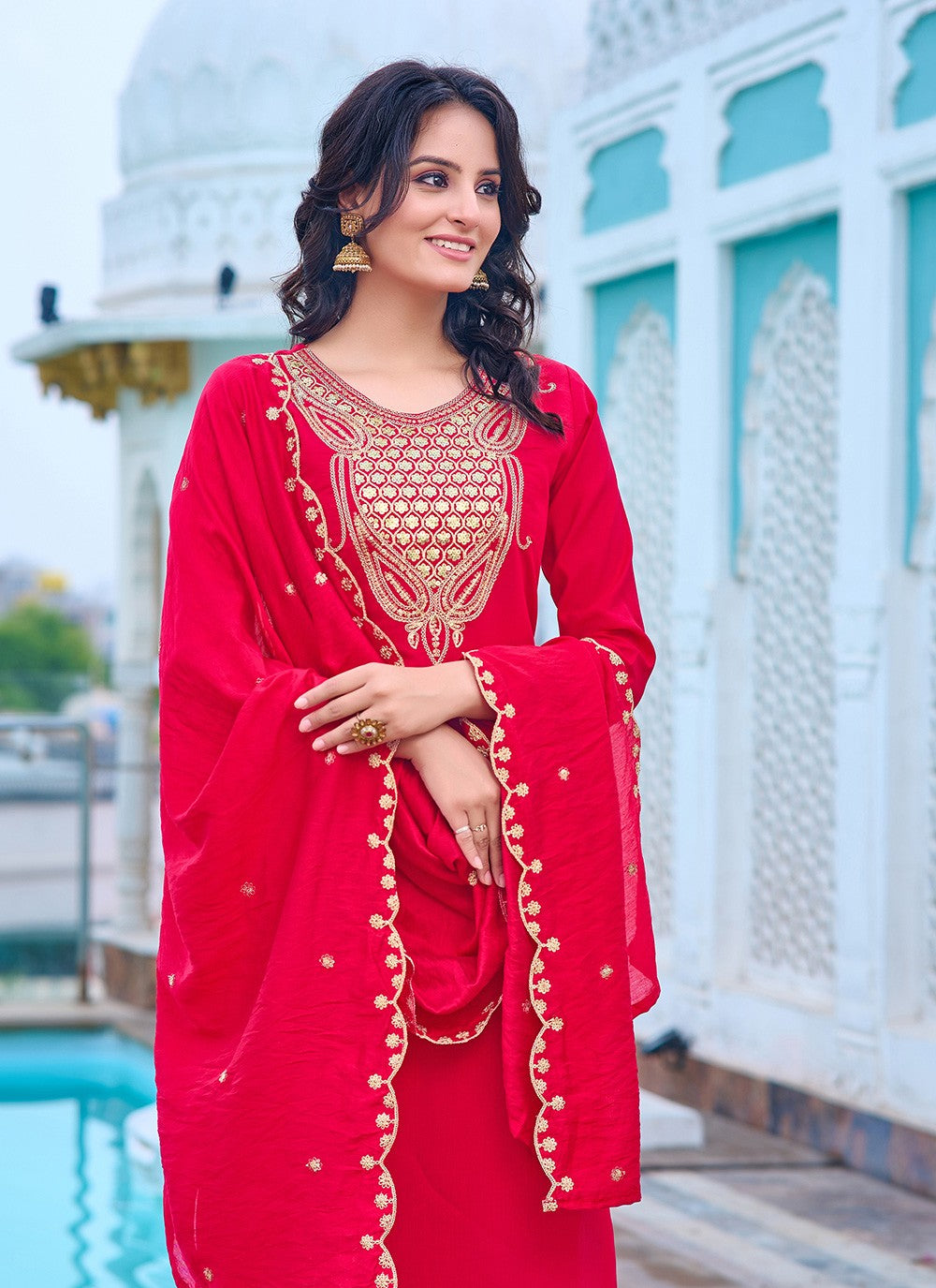 Chanderi Salwar Suit - T3064