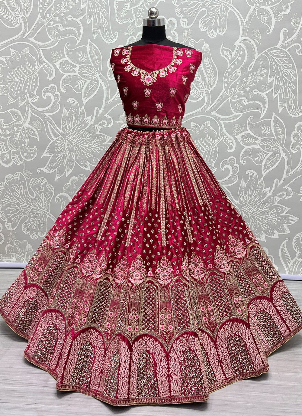 Diamond Velvet A - Line Lehenga - L1110