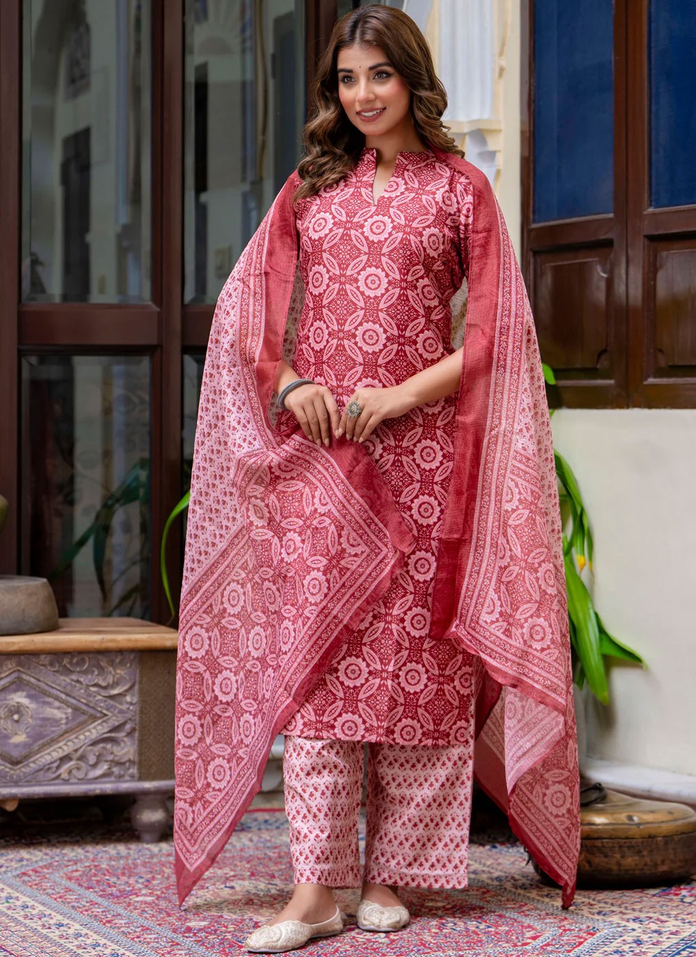 Blended Cotton Salwar Suit - T3849