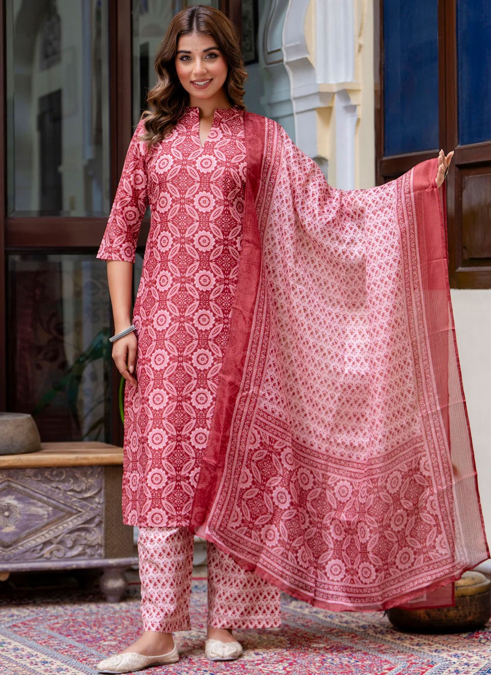 Blended Cotton Salwar Suit - T3849