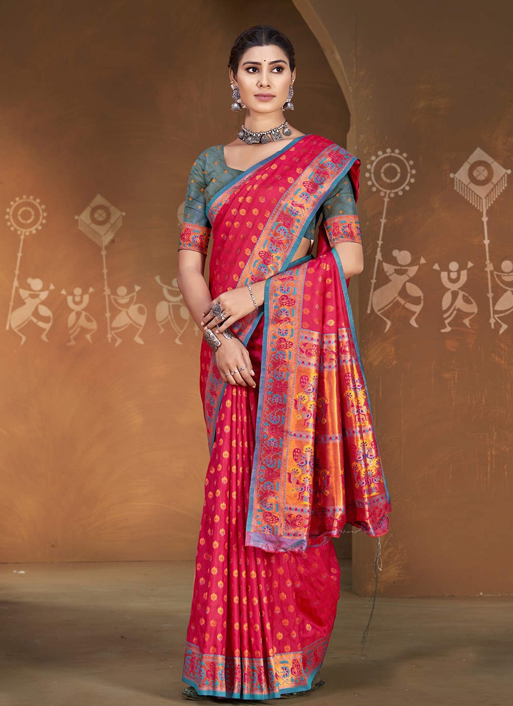 Woven Silk Saree - S12246