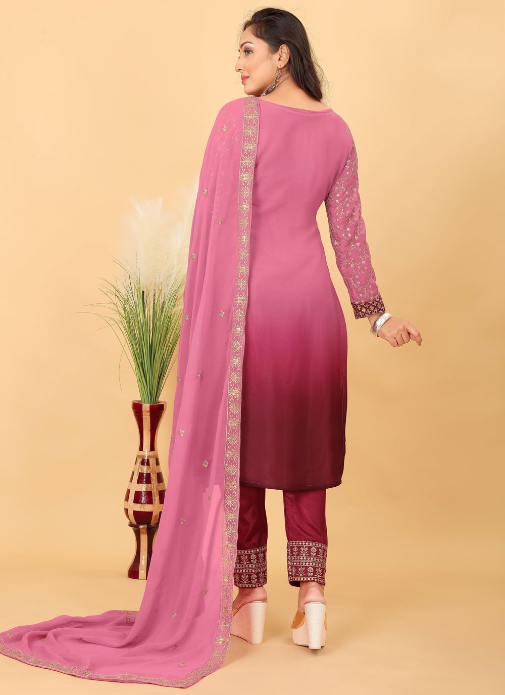 Faux Georgette Salwar Suit - T3696