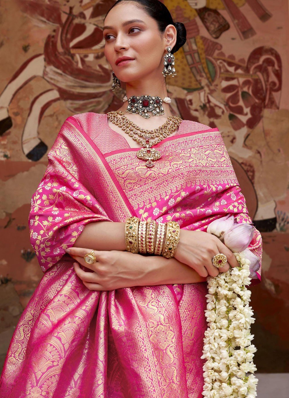 Classic Jaal Banarasi Silk Saree - S10279