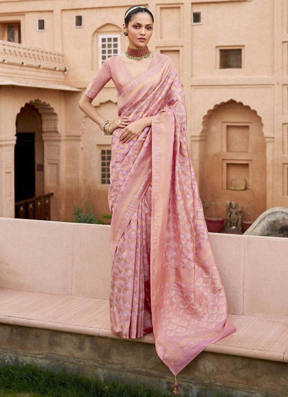 Classic Jaal Banarasi Silk Saree - S9970