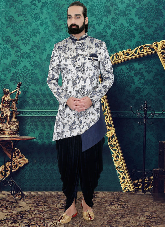 Printed Jacquard Multi Colour Indo Western - M1937