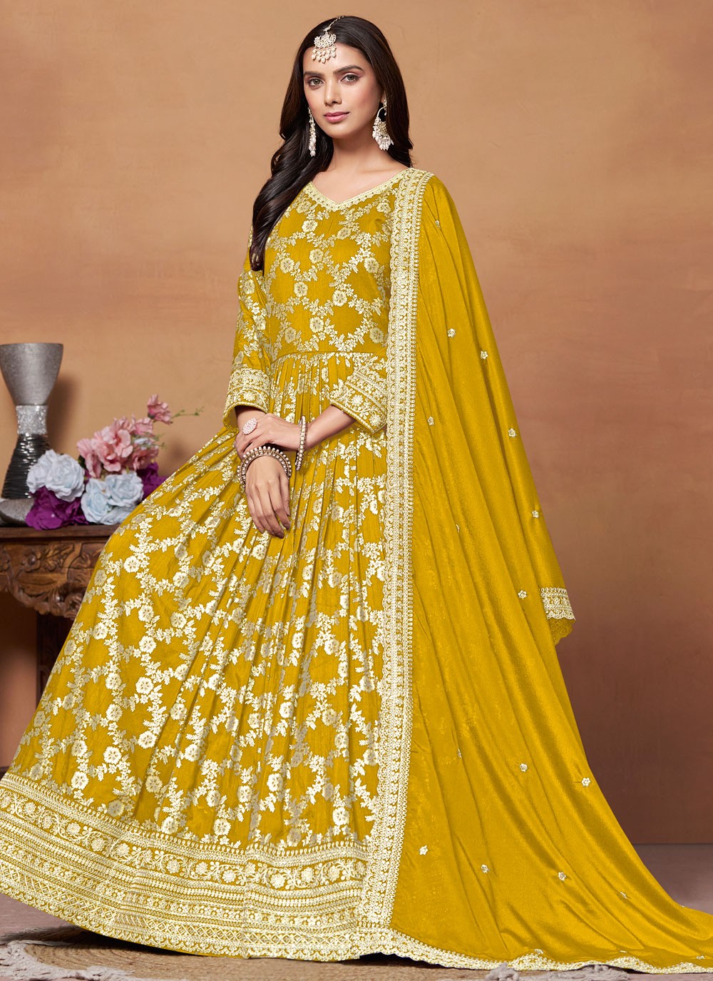 Jacquard Salwar Suit - T2696