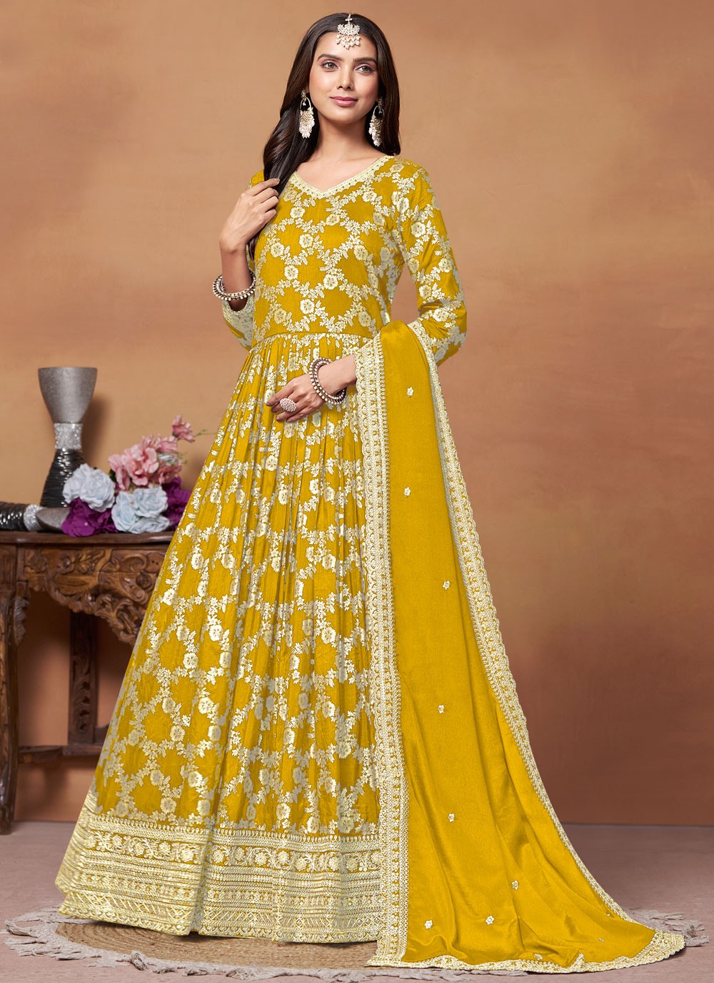 Jacquard Salwar Suit - T2696