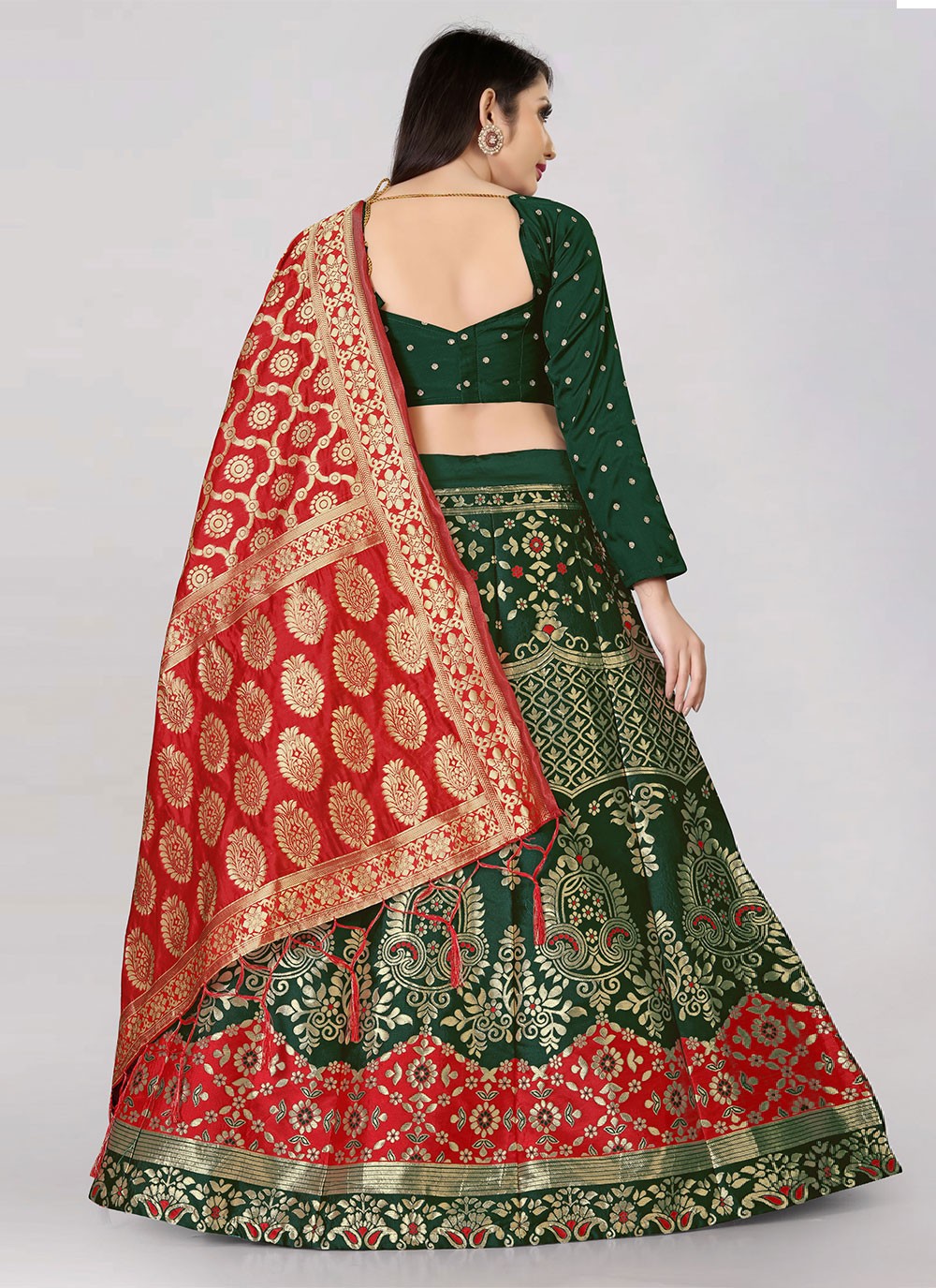 Jacquard Work Banarasi Silk, Jacquard A - Line Lehenga - L0732