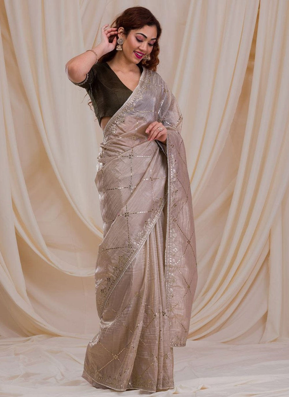 Classic Zari Jimmy Chu Saree - S8832