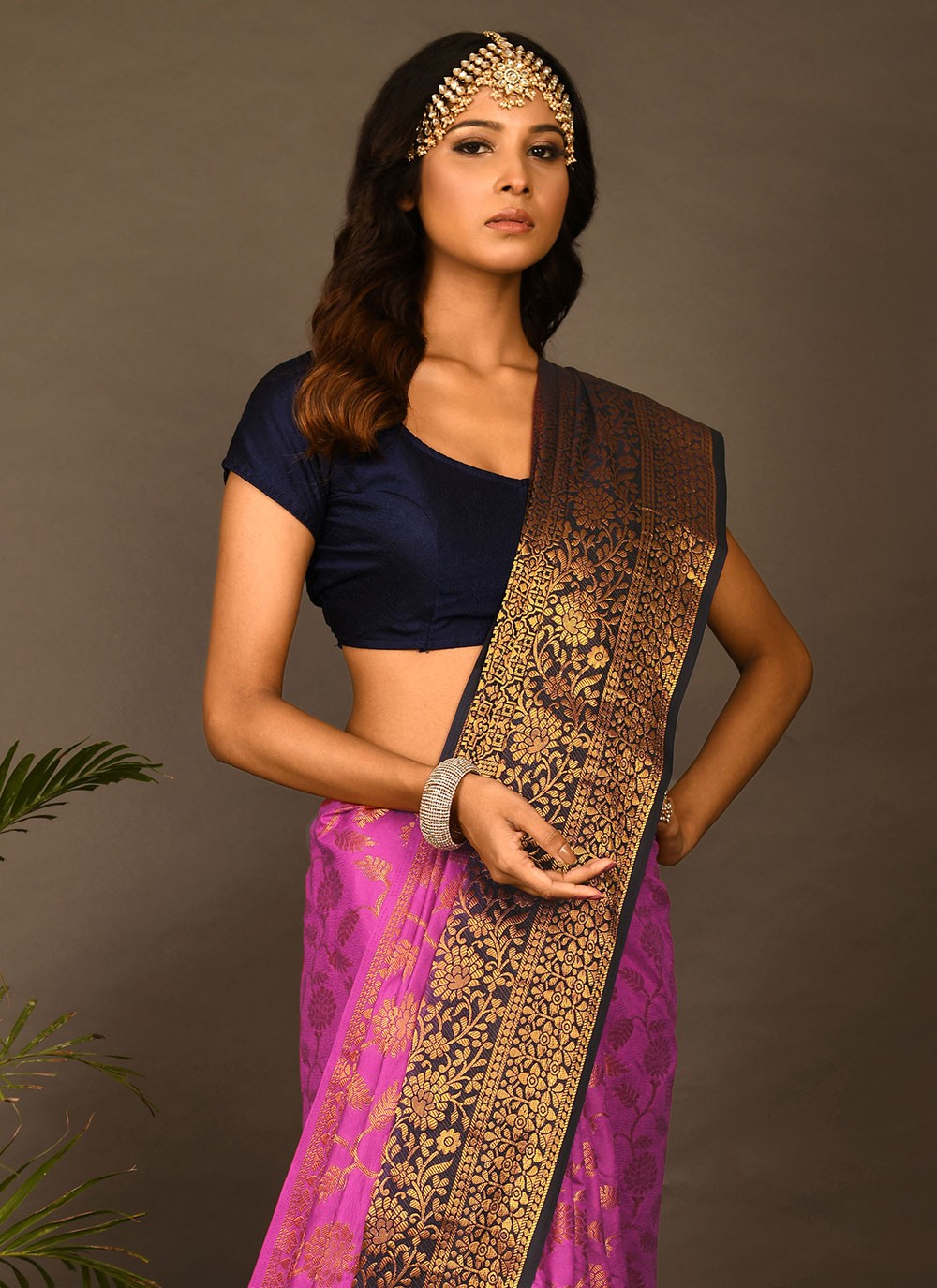 Trendy Embroidered Kanchipuram Silk Saree - S1707