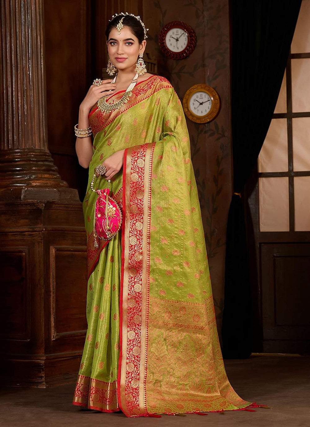 Classic Weaving Zari Kanjivaram Silk Saree - S5308