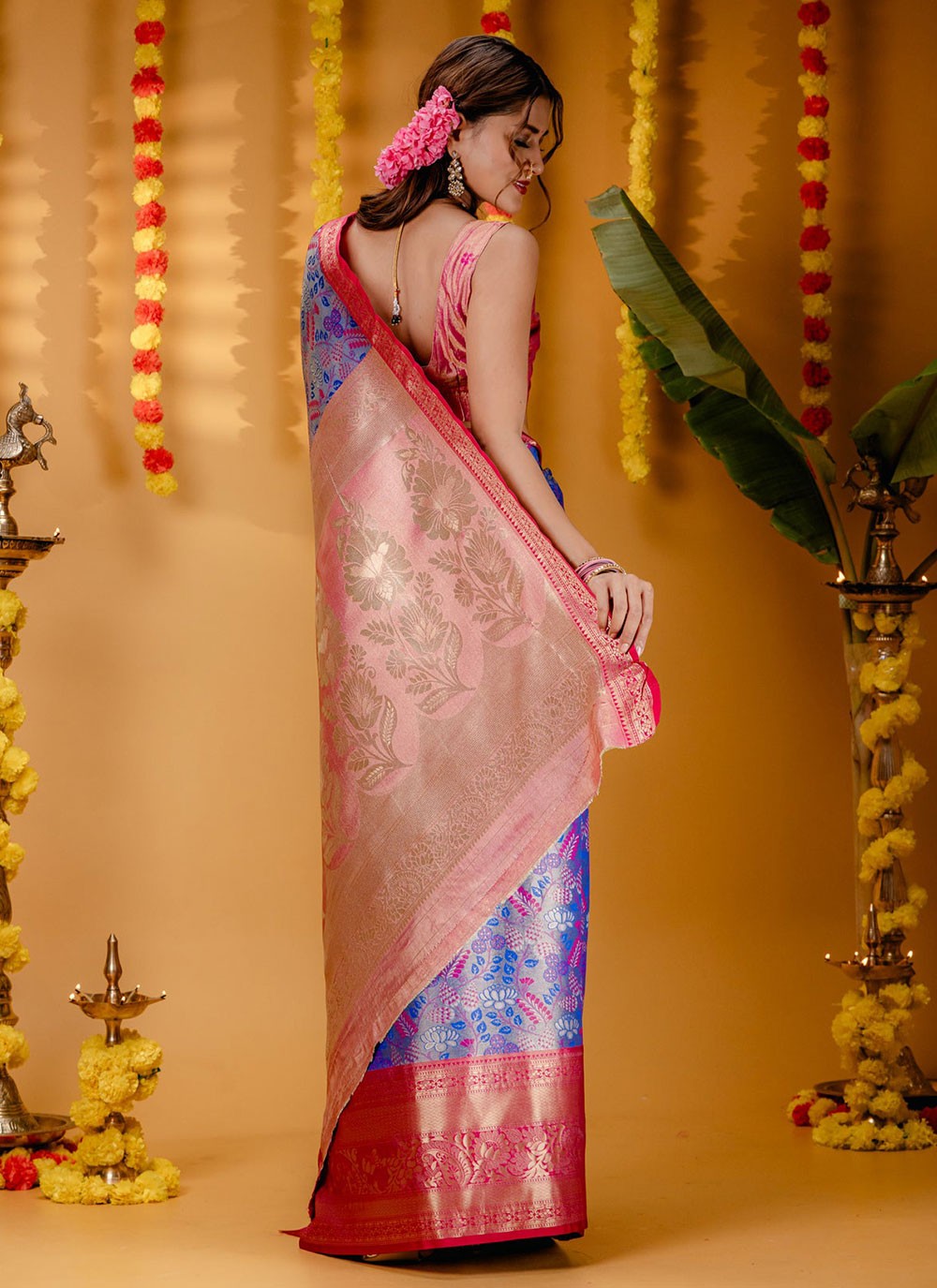 Classic Zari Kanjivaram Silk Saree - S7079