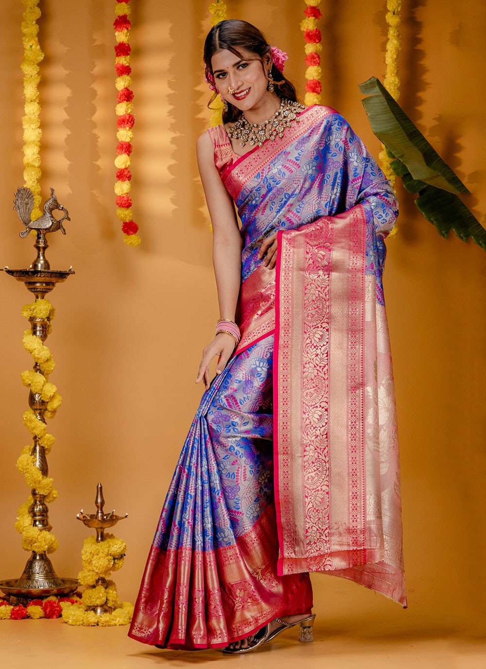 Classic Zari Kanjivaram Silk Saree - S7079