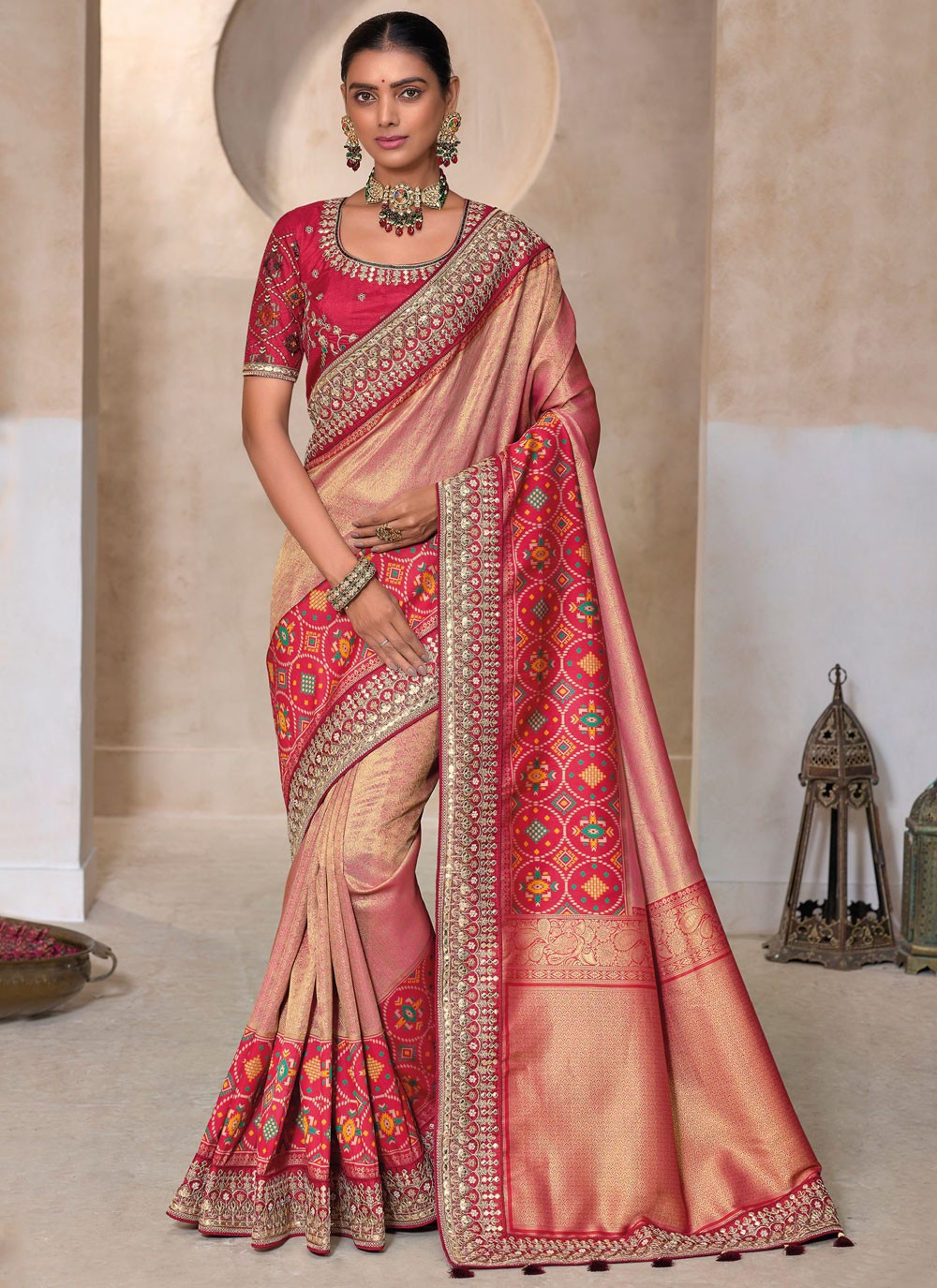 Classic Khatli Work Kanjivaram Silk Saree - S8367