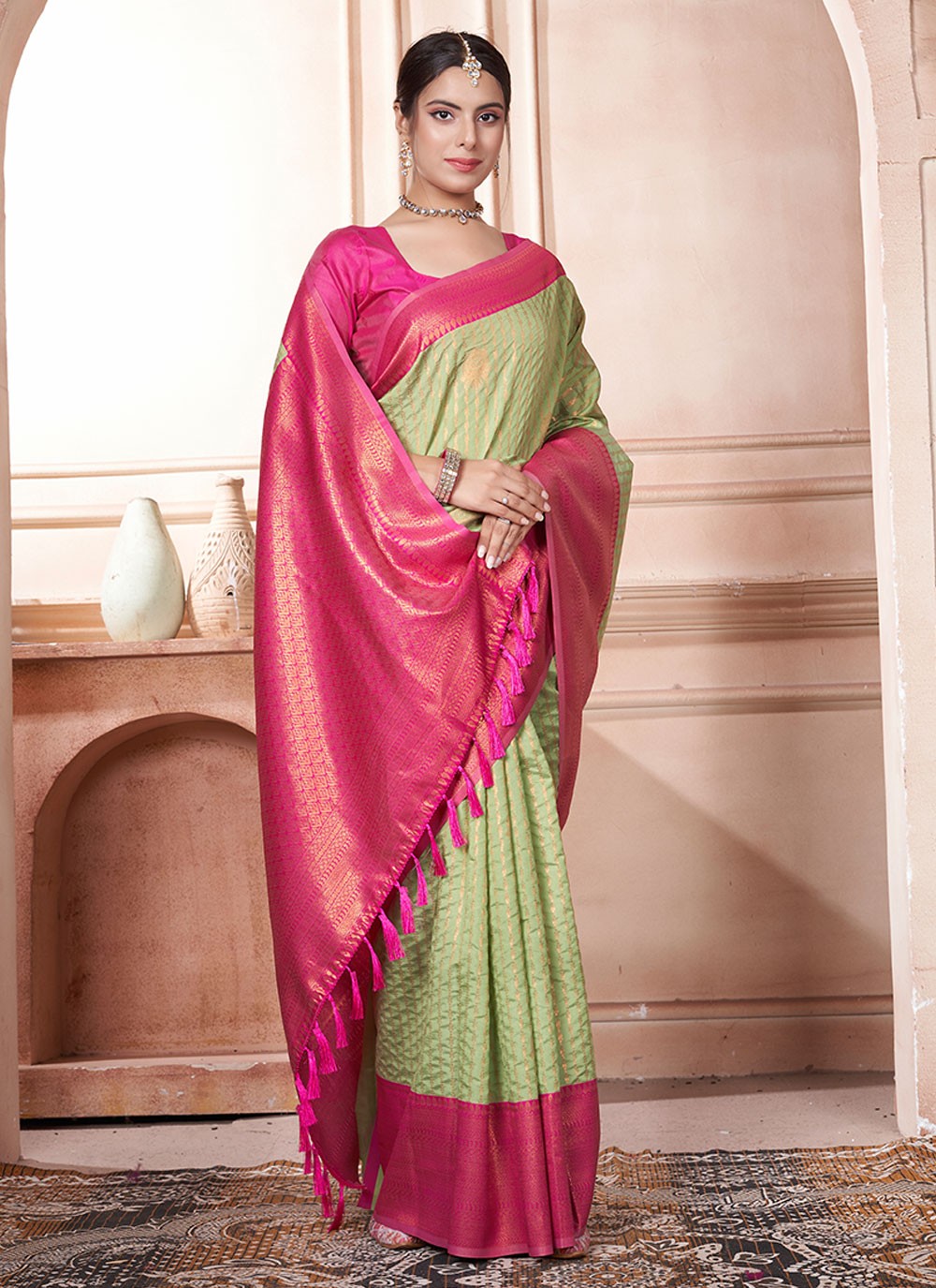 Classic Woven Kanjivaram Silk Saree - S6444