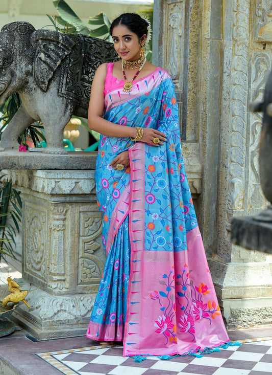 Classic Meenakari Kanjivaram Silk Saree - S4363