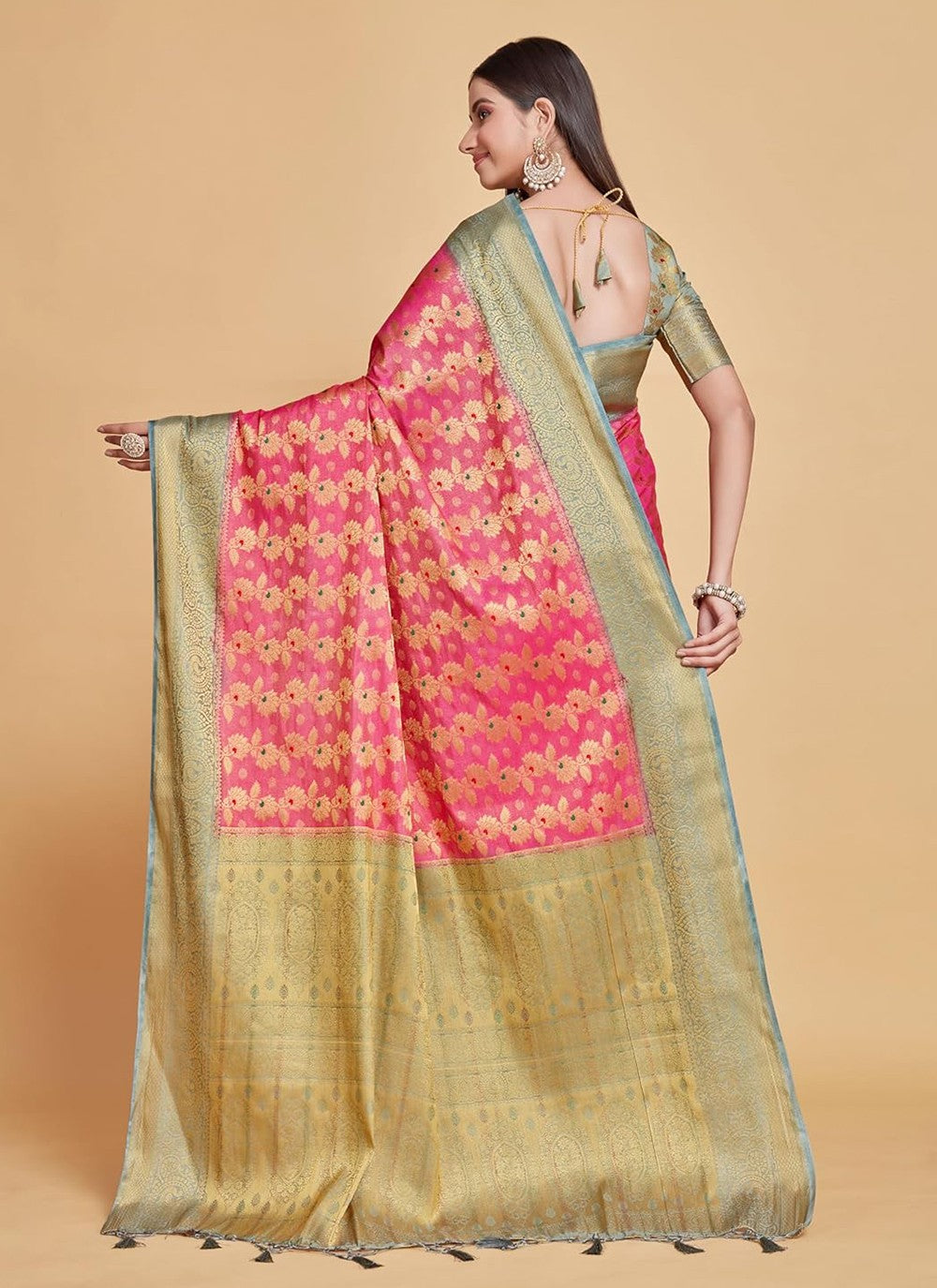 Classic Weaving Zari Kanjivaram Silk Saree - S5322