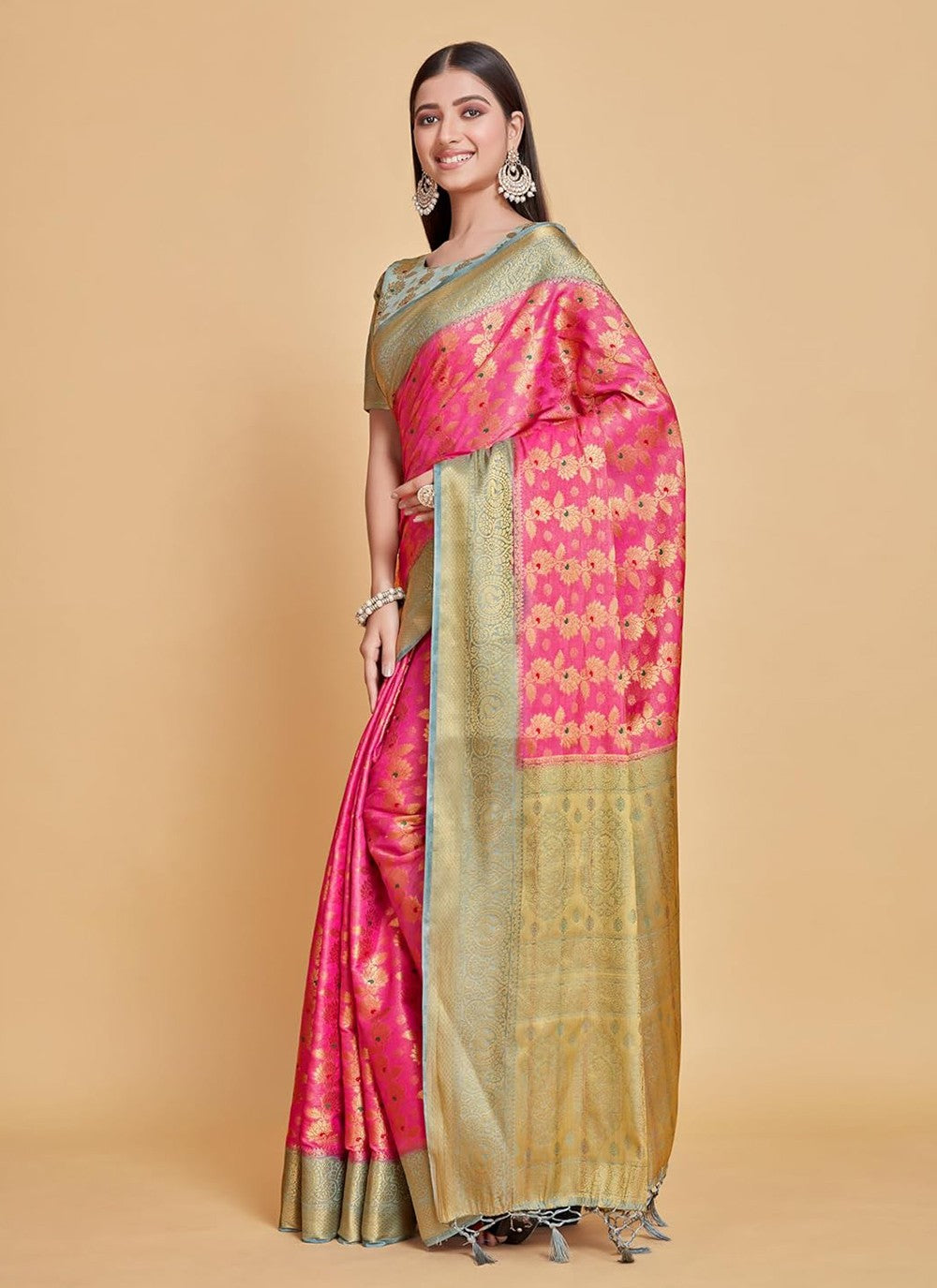 Classic Weaving Zari Kanjivaram Silk Saree - S5322