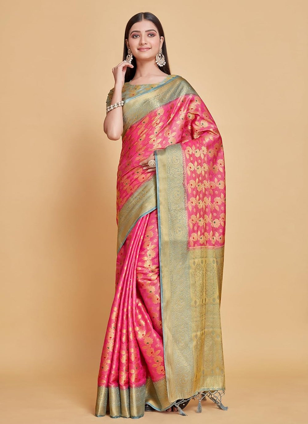 Classic Weaving Zari Kanjivaram Silk Saree - S5322