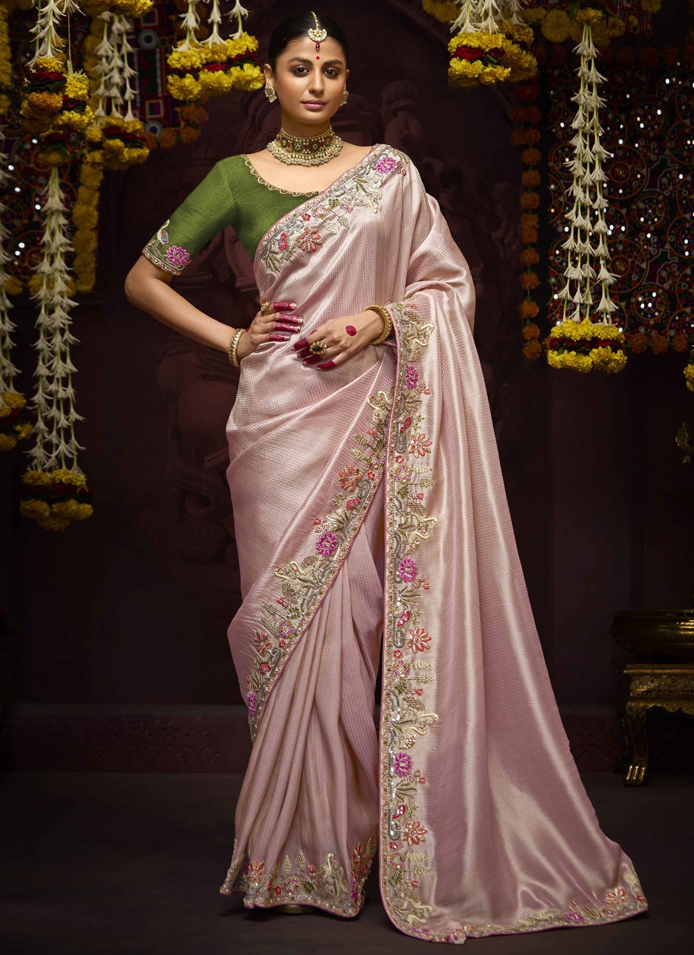 Classic Beads Kanjivaram Silk Saree - S9712