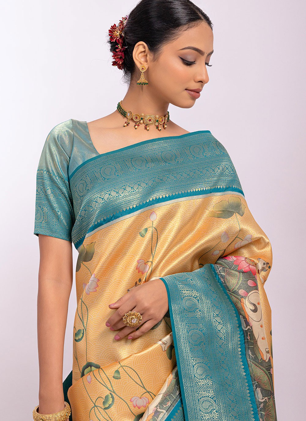 Trendy Weaving Zari Kanjivaram Silk Saree - S5153