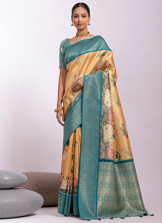 Trendy Weaving Zari Kanjivaram Silk Saree - S5153