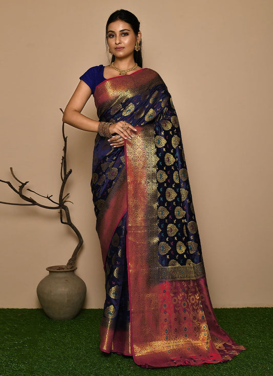 Classic Weaving Zari Kanjivaram Silk Saree - S2026