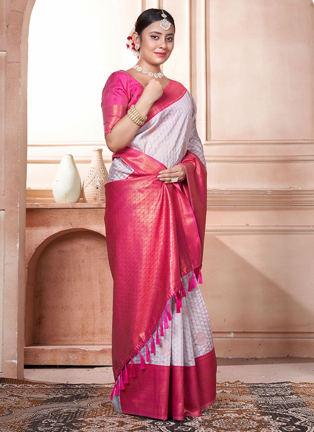 Classic Woven Kanjivaram Silk Saree - S6444