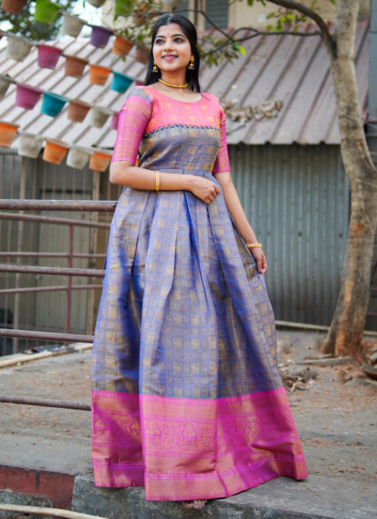 Kanjivaram Silk Gown - G1460