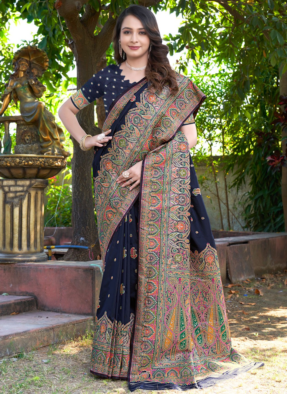 Kashmiri Pashmina Saree - S11995