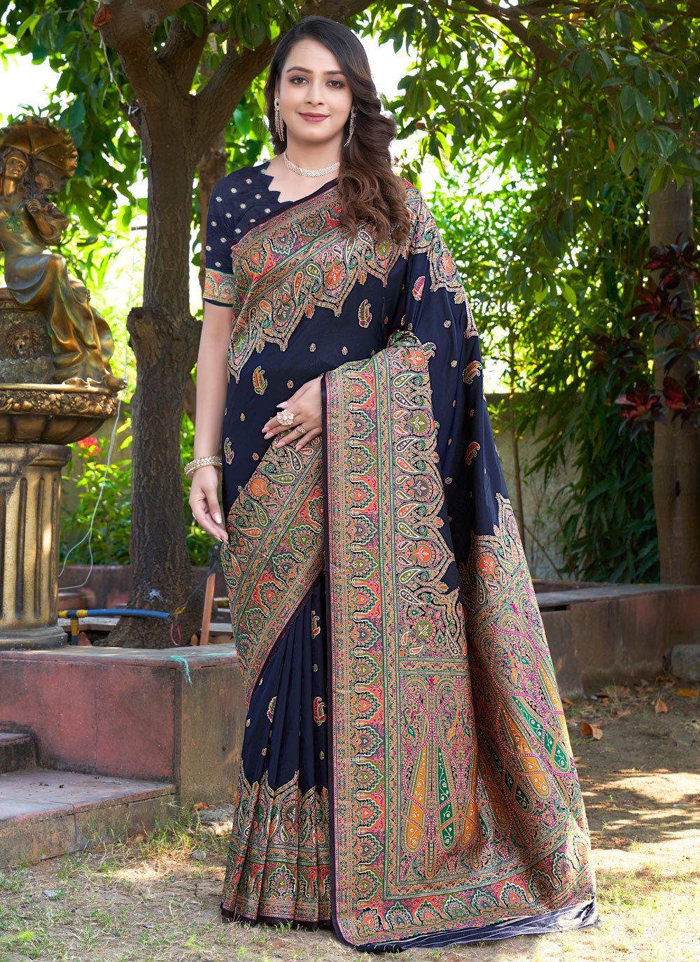 Kashmiri Pashmina Saree - S11995