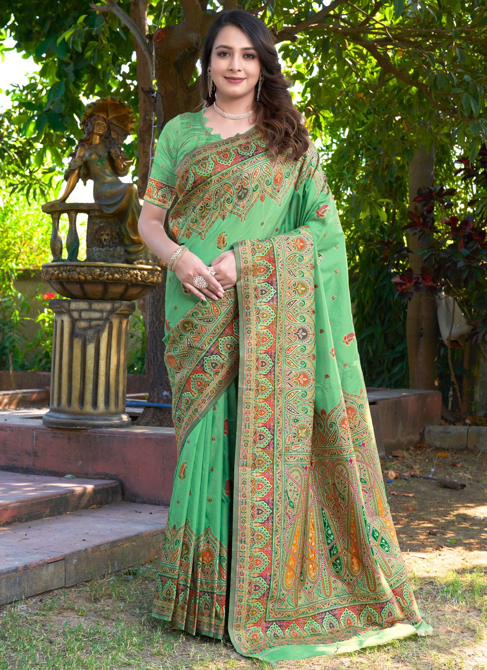 Kashmiri Pashmina Saree - S11995