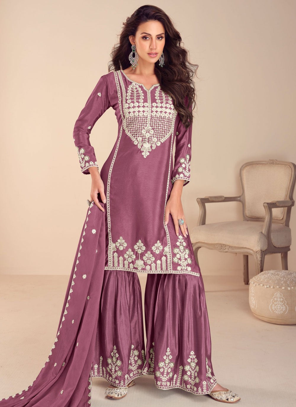 Chinon, Silk Salwar Suit - T3792