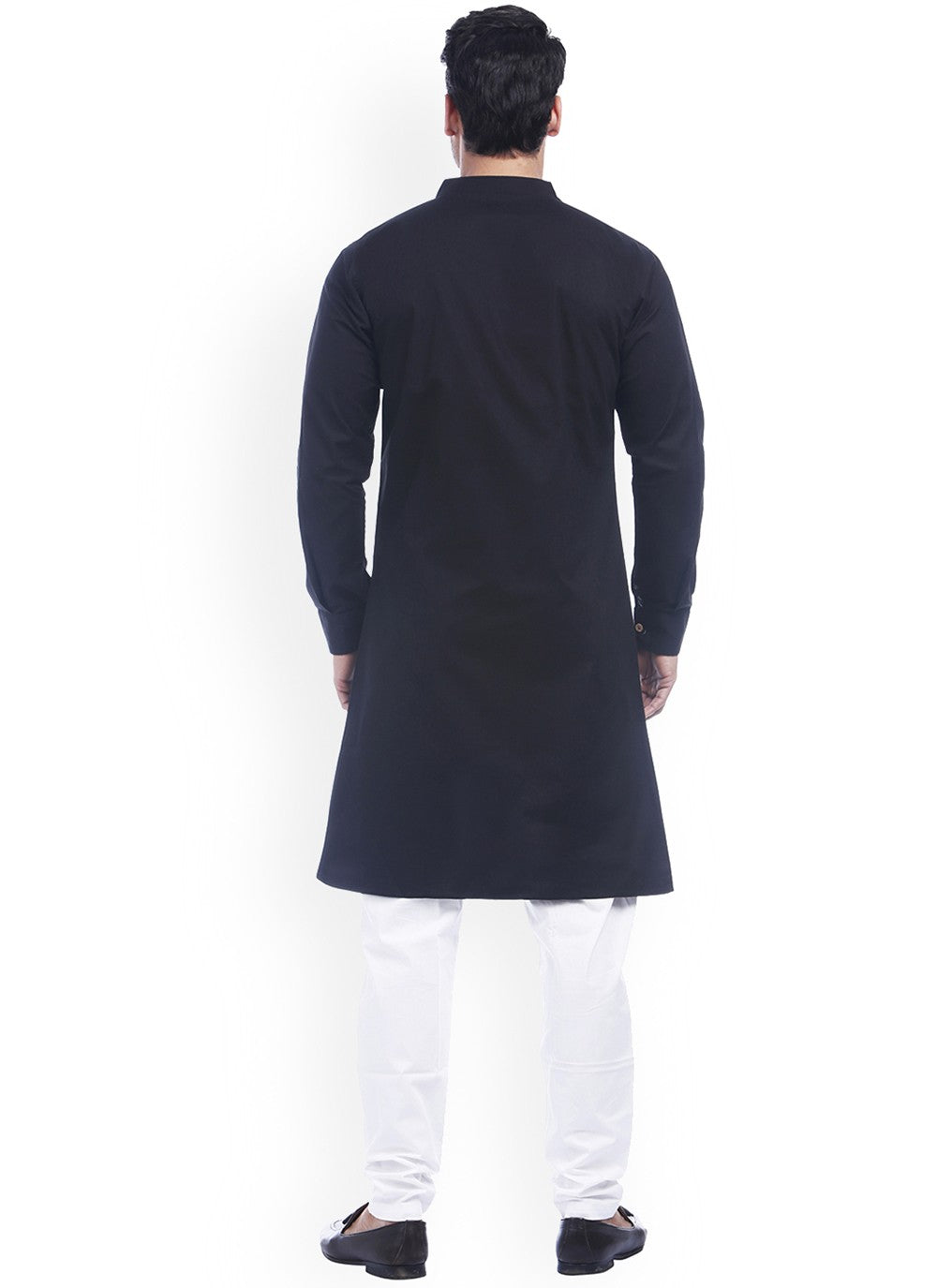 Embroidered Cotton Black Kurta Pyjama - M2318