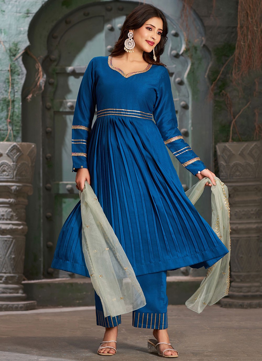 Art Silk Salwar Suit - T3579