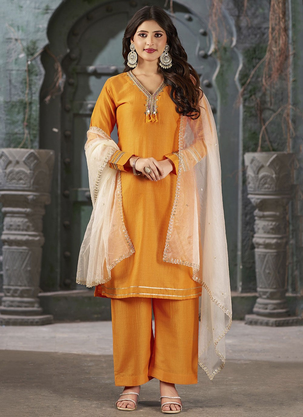 Art Silk Salwar Suit - T3579