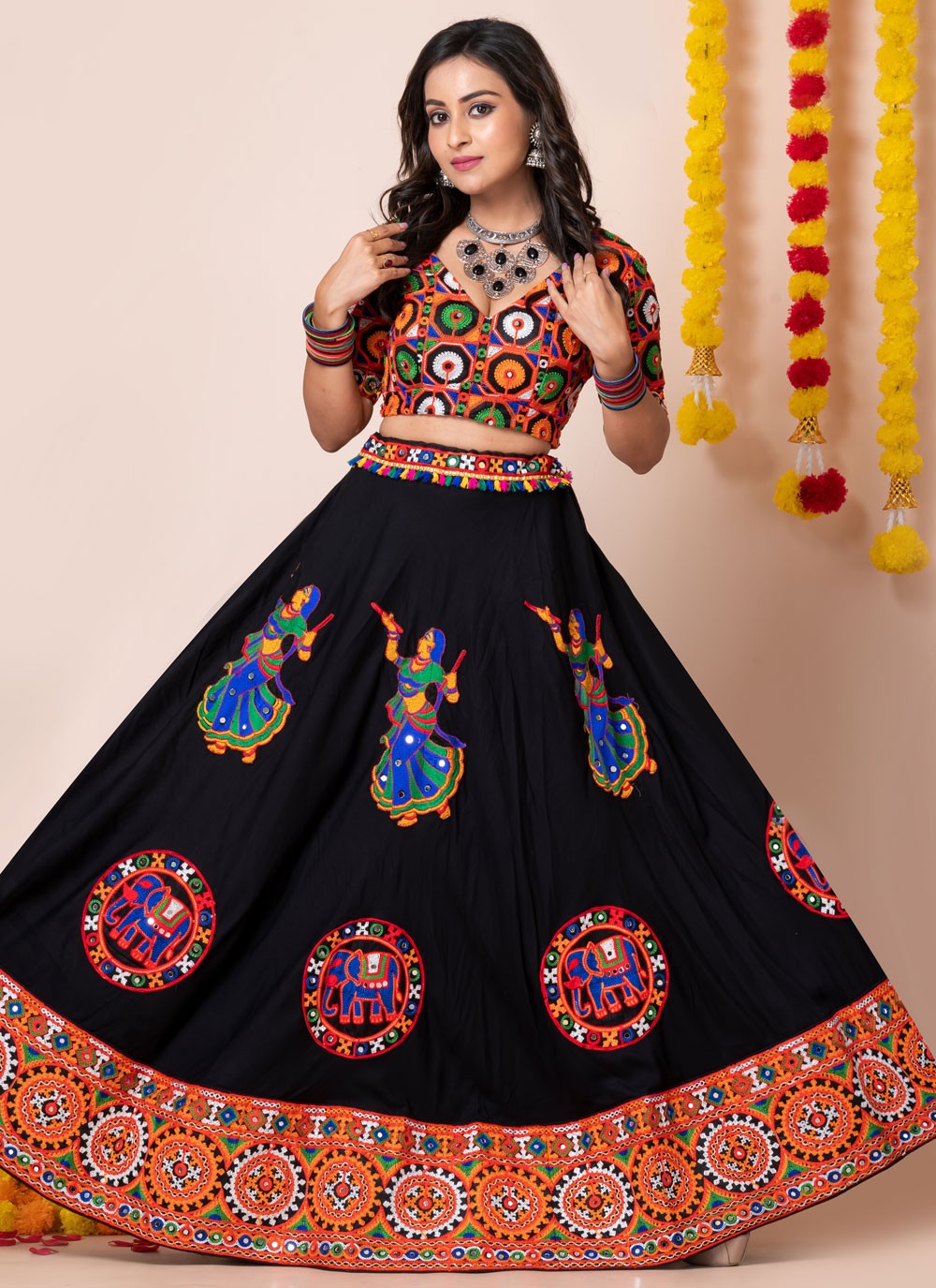 Lace Rayon A - Line Lehenga - L2193