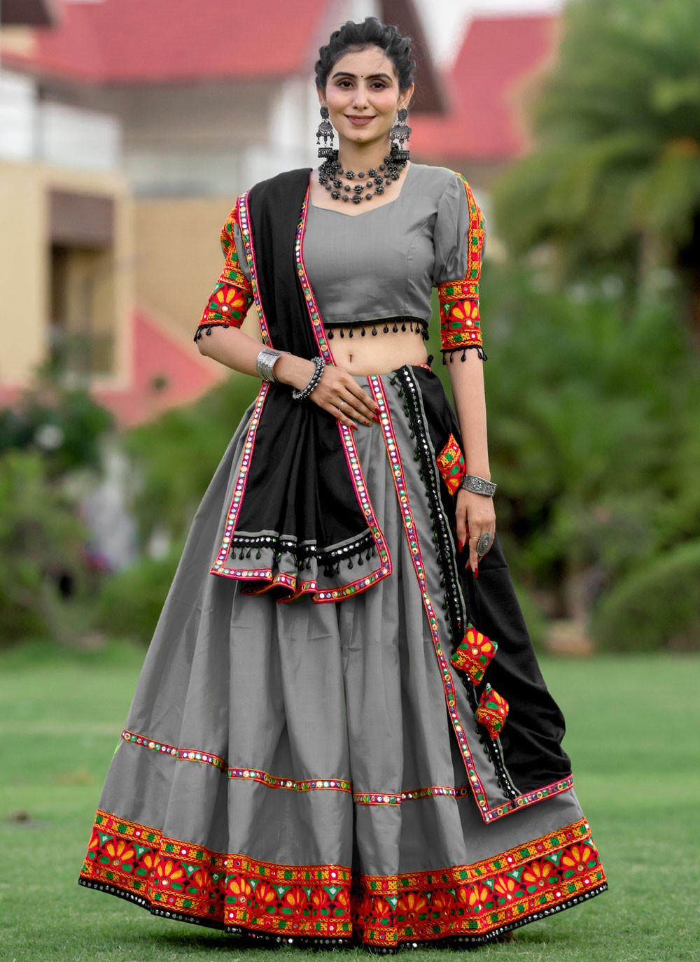 Lace Cotton Readymade Lehenga Choli - L2477