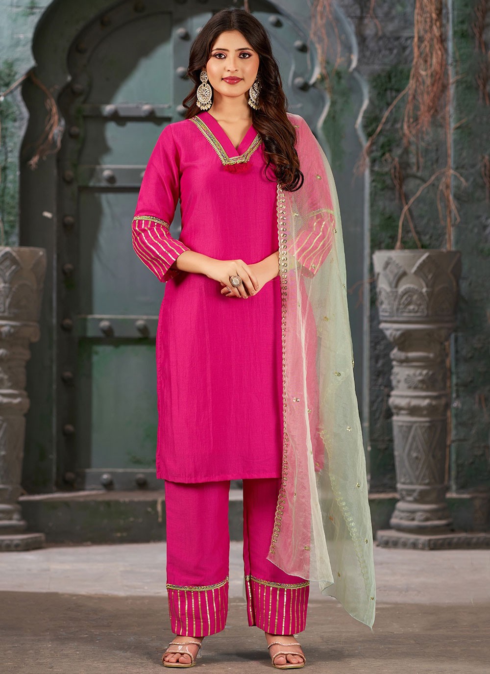 Art Silk Salwar Suit - T3579