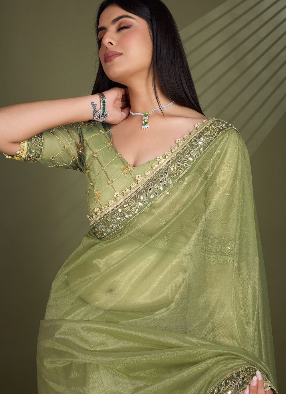 Classic Border Work Silk Saree - S8247